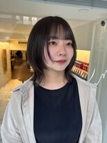 インビテーション(invitation)&nbsp;オリーブグレージュ カーキグレージュ 顔周りカット ボブウルフ