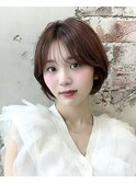 (岩田莉奈)地毛風縮毛矯正美髪髪質改善ショートボブ　新宿