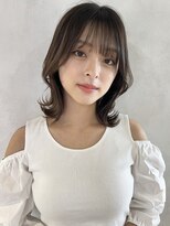 オリンテ バイ レシッド 表参道(orente by rcid)&nbsp;顔周りレイヤーカット外ハネボブワンカール髪質改善グレージュ