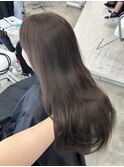 大人かわいい/透明感ヘーゼルグレージュ/ブリーチなしカラー