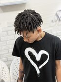 針金パーマ　コームツイスト