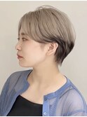 ハイライトバレイヤージュダブルカラーショートカット30代40代