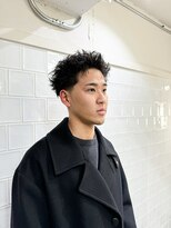 メリケンバーバーショップ フクオカ(MERICAN BARBERSHOP FUK)&nbsp;フェザーパーマサーフカール刈り上げセンターパート