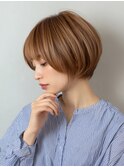 丸みショートボブ[伊丹駅/髪質改善/白髪染め]