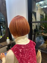 ノーム(norm)&nbsp;ツヤで魅せるオレンジベージュボブ