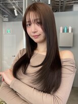 トリッカ シブヤ(TRICCA SHIBUYA)&nbsp;ブラウンベージュ/暖色/ツヤ髪/艶カラー/髪質改善/ロングヘア