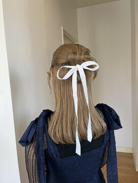 サラ 新宮店(SARA) 【新宮 古賀 東区】結婚式お呼ばれヘア/カチモリヘア/リボンへア