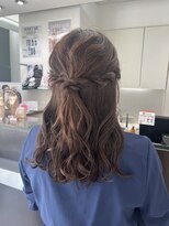 エムタニグチミュー(MTANIGUCHI Mieux)&nbsp;ハーフアップ/ヘアセット/ヘアアレンジ/お呼ばれヘア/結婚式ヘア