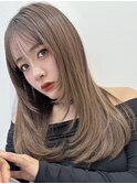 地毛ハイライトハッシュカットヨシンモリピンクフレンチバング