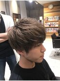 ショートマッシュ/アシンメトリー/ツーブロック/無造作パーマ