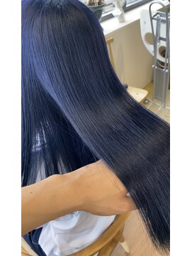 ウル(uru.) 艶髪 ブルーネイビー