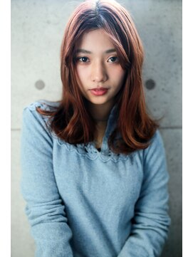 ラフィス ヘアー センス 広島袋町店(La fith hair SEnSE) 【La fith】 チェリーレッドミディアムスタイル