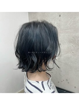 メルシー トータル ブランディング サロン(merci TOTAL BRANDING SALON) 外ハネボブ/くすみブルー/デジタルパーマ/テラコッタ