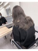 ブリーチなしダブルカラーモーブカラーグレージュ/池袋駅