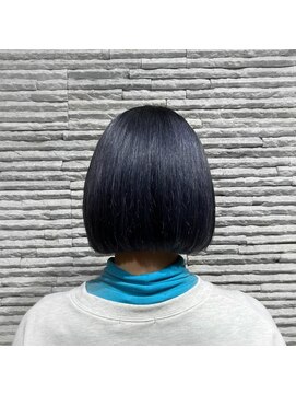 ビス ヘア アンド ビューティー 西新井店(Vis Hair＆Beauty) ナチュラルブルーブラック艶感ストレート美肌透明感ブルーカラー