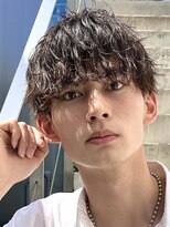 波巻きスパイラルパーマツイストスパイラルツーブロック