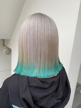 サロンドミルク 新百合ヶ丘店(salon de MiLK) *ホワイトカラー×裾カラー!めちゃ可愛い!!