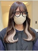 3258エクステハイトーンカラーゆる巻きロングバイカラー
