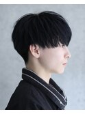 束感ショートツーブロックマッシュ【前下がり刈り上げマッシュ】