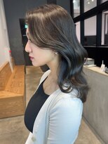 アイティーバイアルバム 下北沢店(IT by ALBUM)&nbsp;オリーブグレージュ_斜めバンググレージュカラー_ba460361