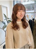 大人可愛い大人美人ふんわりカール小顔カットショコラアッシュ
