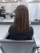 エンディアリング 東銀座(Endearing)&nbsp;黒髪/グレーベージュ/レイヤーロング/前髪パーマ/銀座/東銀座