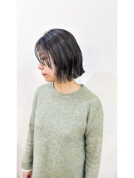 イオエ(ioe) 黒髪/ボブルフ/ネビージュ/小顔/ワンレン/髪質改善/グレージュ