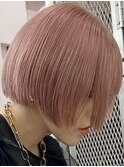mini bob×pink beige [新宿駅/美髪/ピンクブラウン]