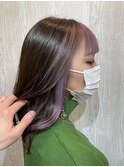 韓国風フェイスフレーミング×パープルガーネット♪