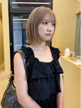 スニュウ(snuw) 似合わせカットボブ小顔カットグレージュミルクティ