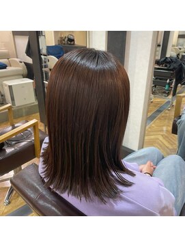 ビー オン ディー ヘア 池袋(BonD hair) 赤みブラウン【池袋/髪質改善/ハイライト】