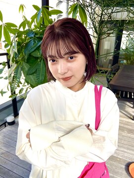 ヌープヘアーアイス(NUUP.hair ici) 夏カラー！30代40代◎チェリーレッド ブリーチなし