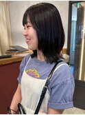 レイヤーカット 黒髪 顔周りカット 前髪カット 髪質改善
