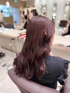 シュク 高円寺(SYUK) ピンクブラウン/ブリーチなし/艶髪/髪質改善【SYUK高円寺】kanna