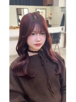 ビュー フクオカ(VIEW FUKUOKA) ワインレッド/レイヤーカット/顔周り/ダブルカラー