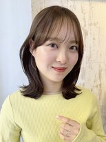 ガーデン 渋谷(GARDEN) くびれミディアム シースルーバング ベージュカラー 透明感