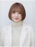 大人可愛いミニボブ