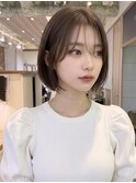 ピンクベージュ×前髪×髪質改善[髪質改善/縮毛矯正/韓国]T