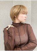 ハンサムショート/丸みショートボブ/20代30代40代50代/顔周り