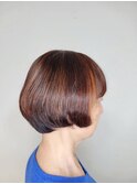 40代50代60代×ディスコネボブ×ヘアマニキュア×ハイライト