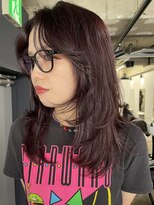 マール 矢場町(MARL)&nbsp;ミディアムレイヤー×ボルドーカラー