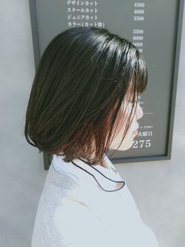 エーレヘアー(ehre hair) 【ehre hair】インナーパープルカラー×ナチュラルボブ