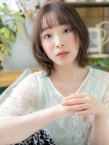 カバーヘア ブリス 川口(COVER HAIR bliss)&nbsp;濡れ髪フェザーバング小顔前下がりロングボブa川口20代30代40代