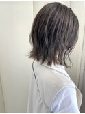 透明感あるダークアッシュ&シースルーボブ♪