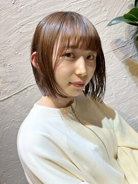 グリンプス 大濠店(Glimpse) ぱっつんホリゾンタルボブ イメチェン 小顔カット 20代30代