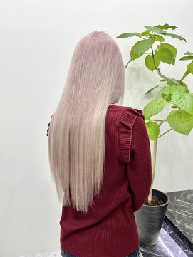 チュダック(ChuDuck) 韓国風《ホワイトピンク》ハイトーン/ケアブリーチ/ダブルカラー