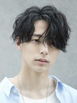 メンズカット/ラウンドマッシュ/波巻きパーマ/名古屋駅/栄駅