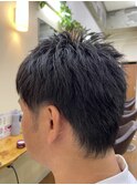 サイド刈り上げツーブロック／ソフトモヒカン