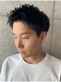 スパイキーショート 短髪 ソフトツイスト ツーブロック