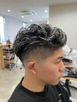 ラフ(LAFF)&nbsp;フェード/デザインパーマ/ホワイトメッシュ/ミヤギリョータ